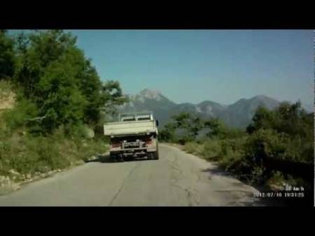 Черногория. Вирпазар - Бар спуск с перевала Видео